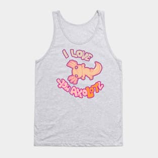 I LOVE YOU AXOLOTL gold mud puppy 2 Tank Top